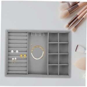4 Piece Black Jewelry Organizer Tray